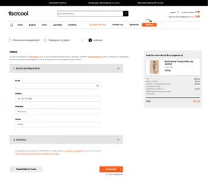 Checkout form after - split into two manageable sections